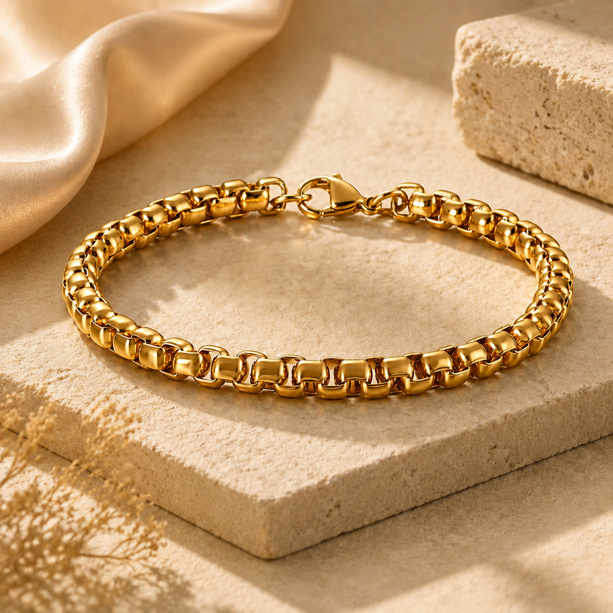 Men - 18K Gold Plated Aurelia Link Bracelet