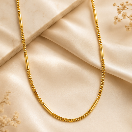 Men-18k Gold-Plated Anti Tarnish Ball Chain