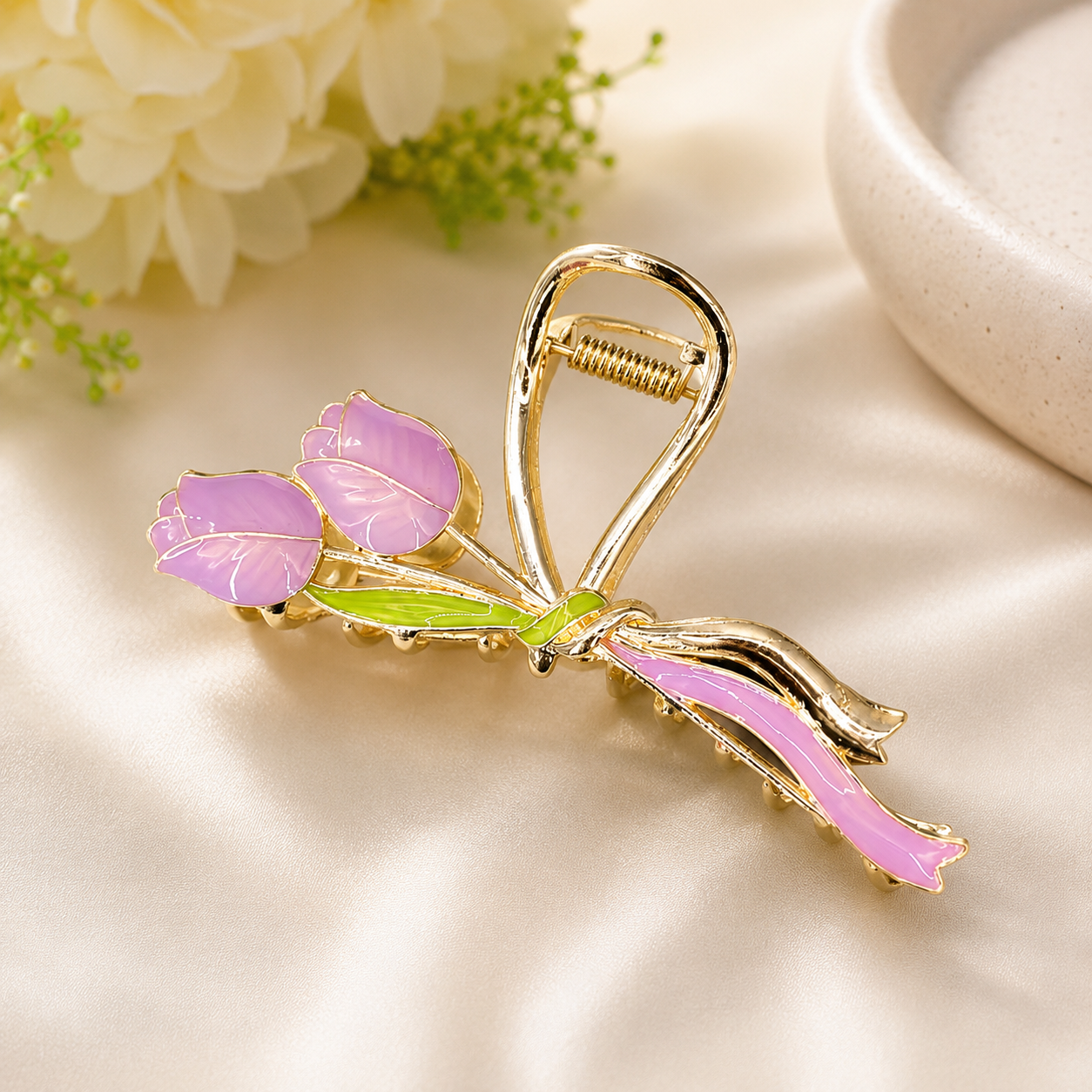 Tulip Bouquet Hair Claw Clip
