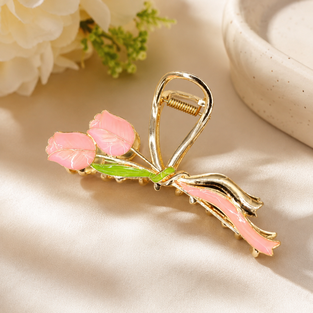 Tulip Bouquet Hair Claw Clip