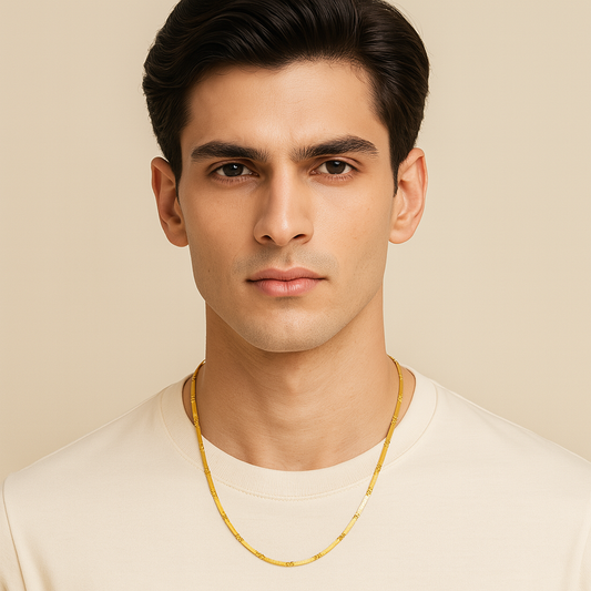 Men-18k Gold Plated Anti Tarnish Snake Chain