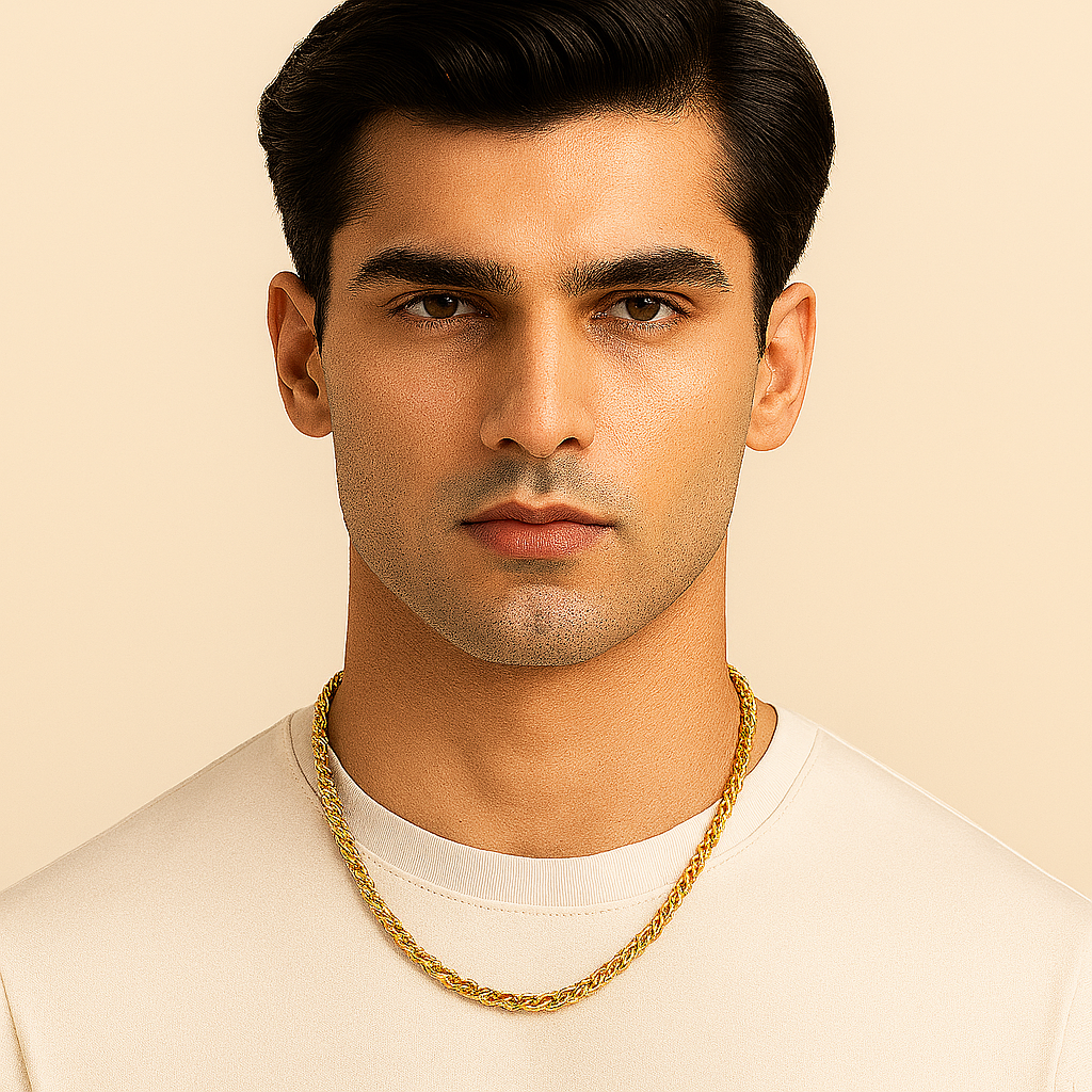 Men-18k Gold Plated Anti Tarnish Everyday Chain