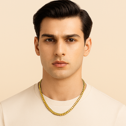 Men-18k Gold Plated Anti Tarnish Ellis Core Chains