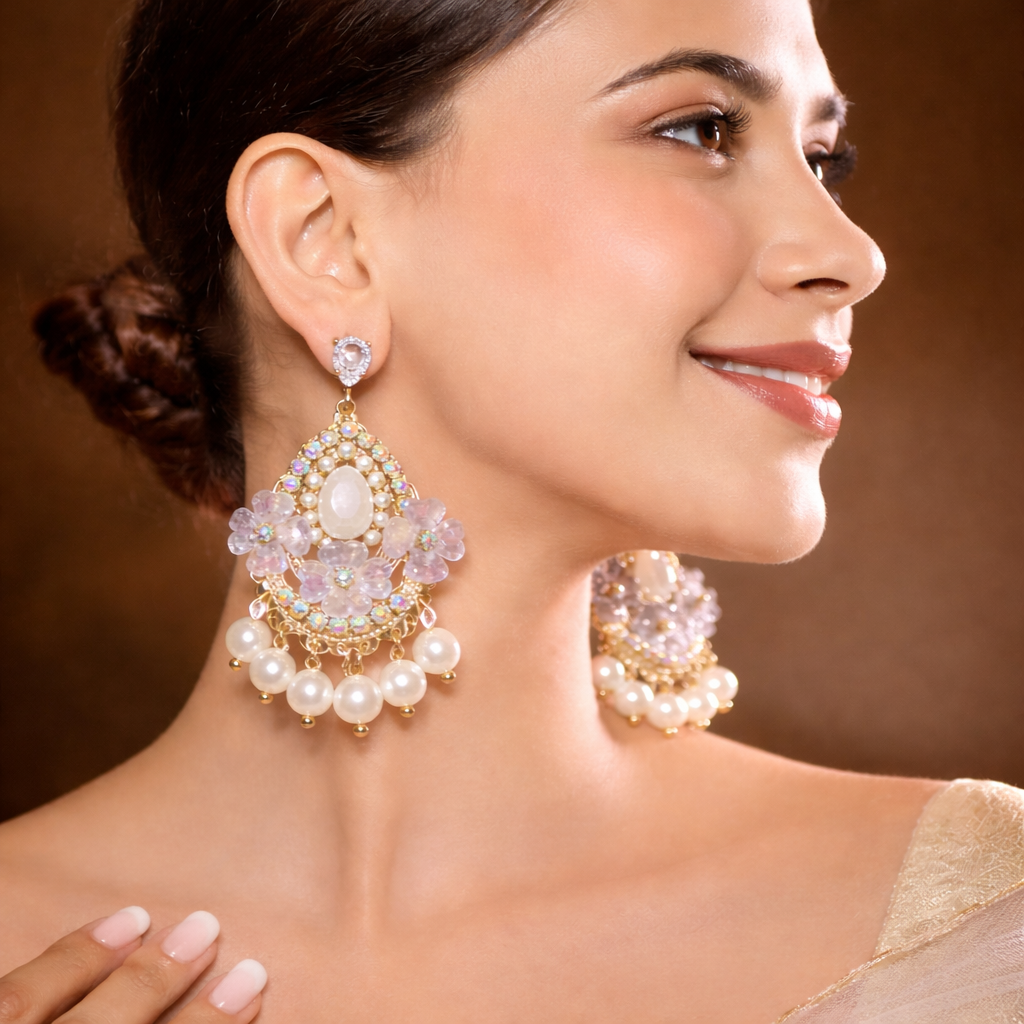 Pearl Garden Elegance Dreamy Turkish Earring