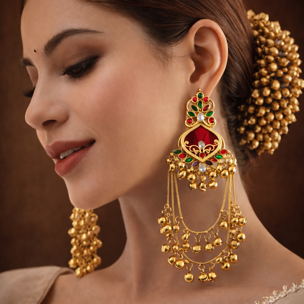 Shahi Gulnaar Kashmiri Earring