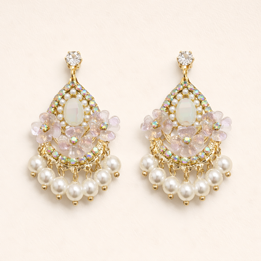Pearl Garden Elegance Dreamy Turkish Earring