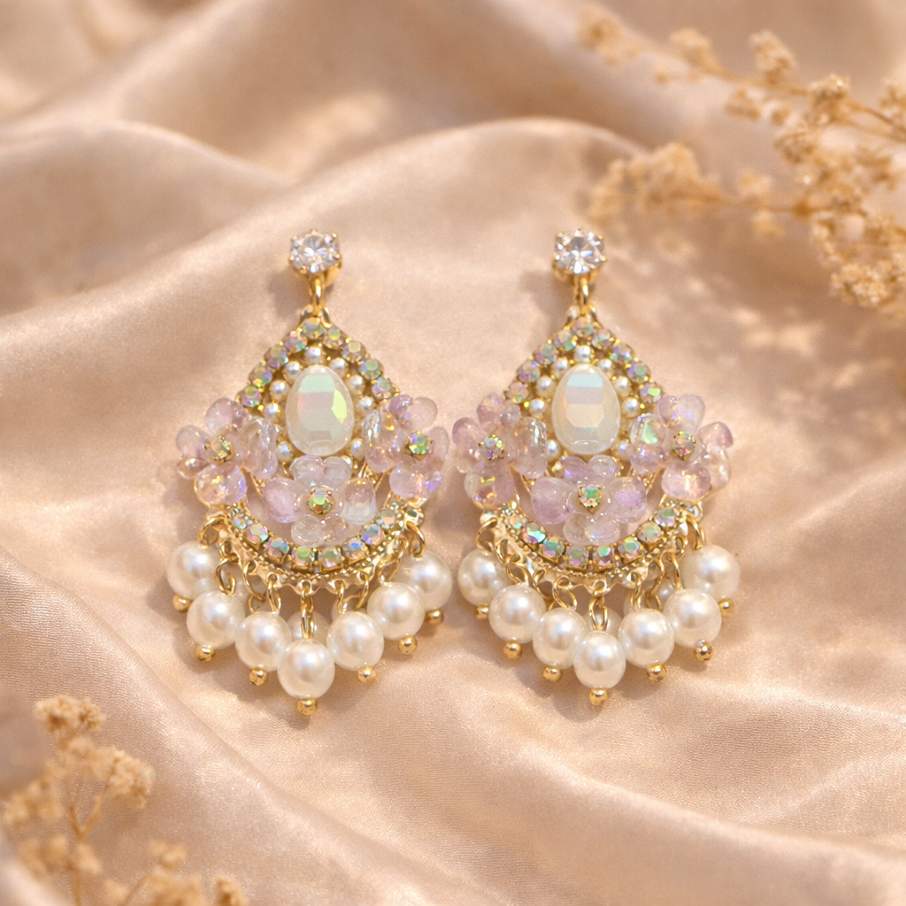 Pearl Garden Elegance Dreamy Turkish Earring