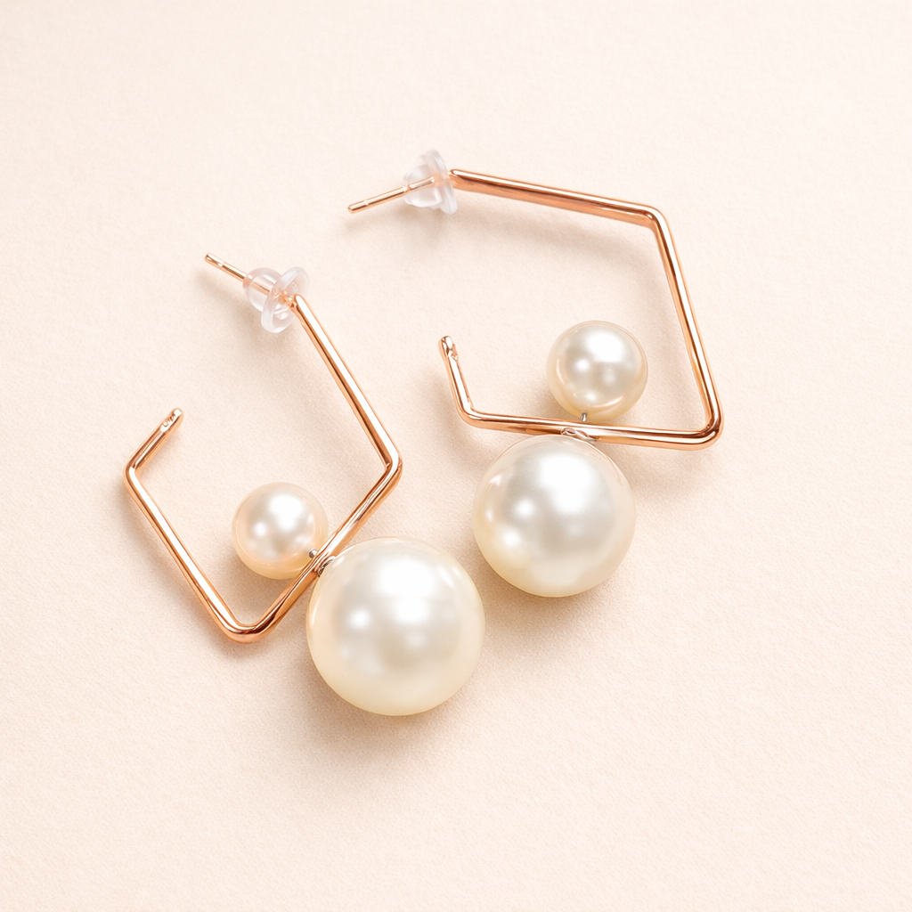 Golden Prism Statement Earring