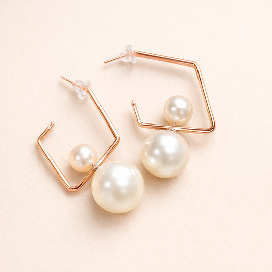Golden Prism Statement Earring