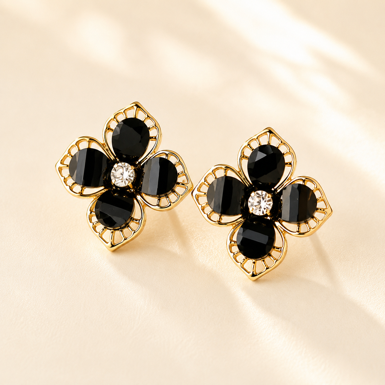 Fashion Rhinestones Flower Earring
