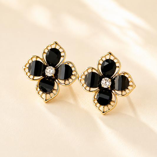 Fashion Rhinestones Flower Earring