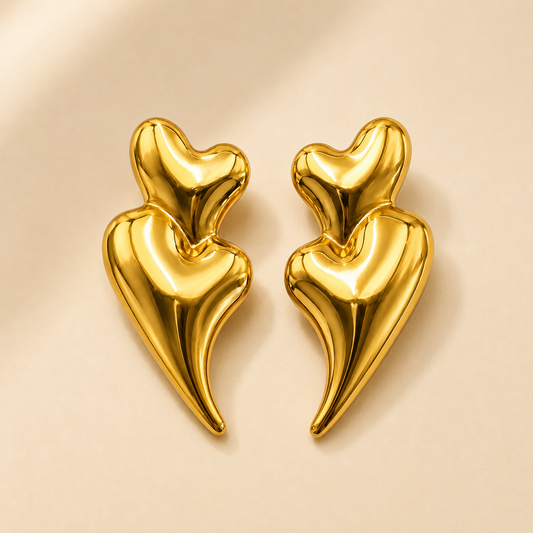 Fashion Long Heart-shaped Earrings for Women