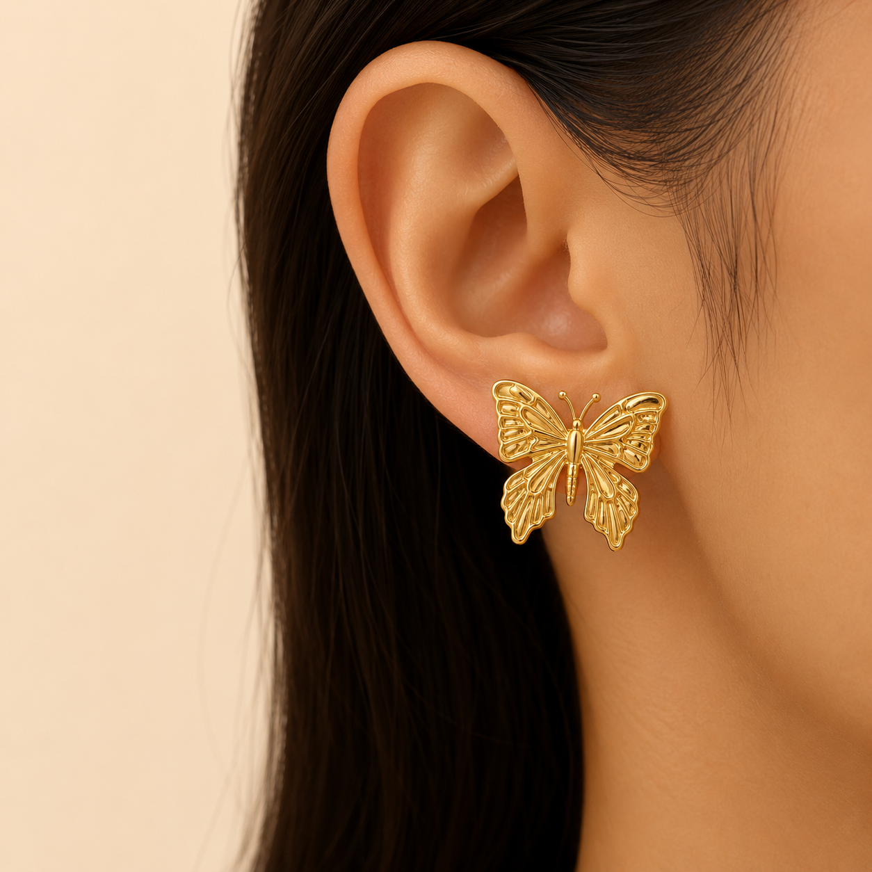 Trendy Butterfly Stud Earrings Women
