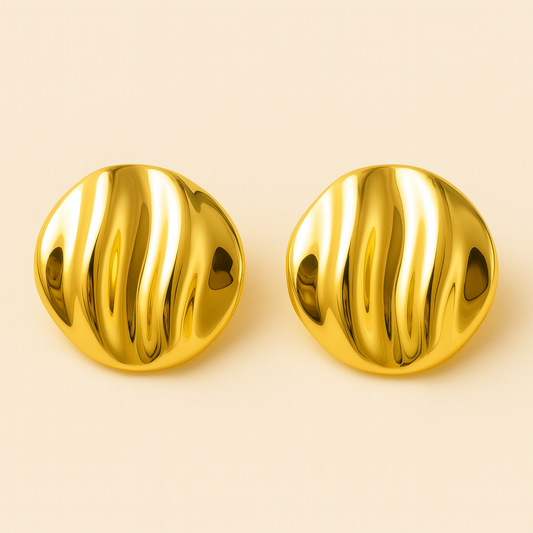 18k gold plated Molten Glow stud Earring