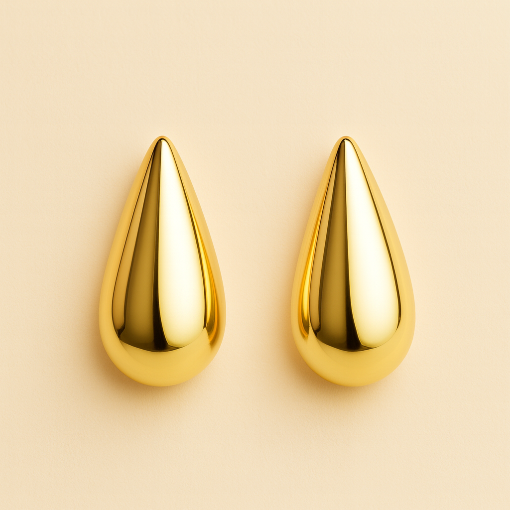 18K Gold Plated Liquid Drop Earring