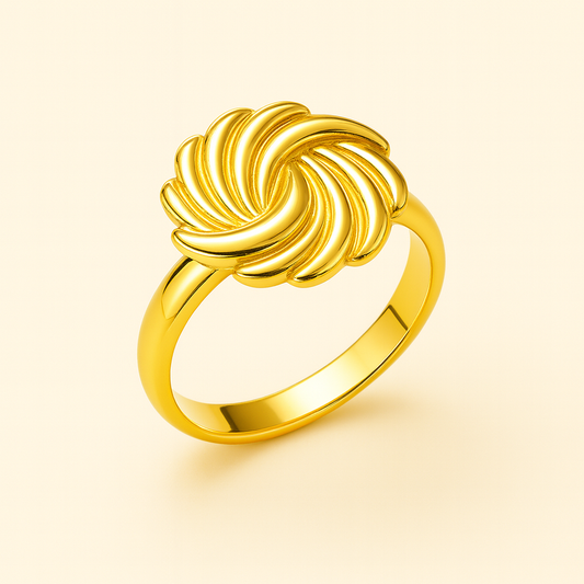 18K Gold Plated Halo Ring for Women