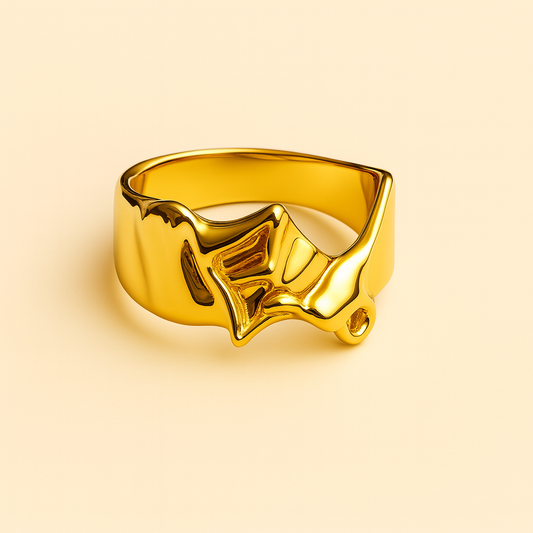 18K Gold Plated Mira Minimal Ring for Women