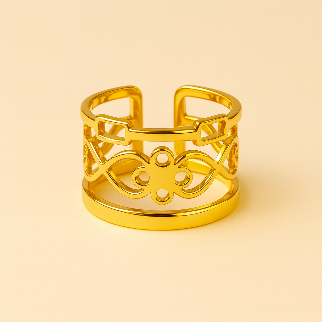 18k Celeste Open Band Ring