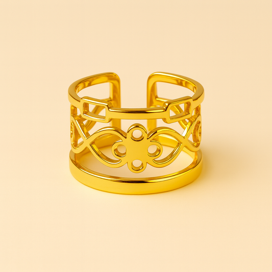 18k Celeste Open Band Ring