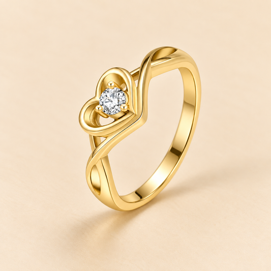 Infinity Heart Sparkle Ring
