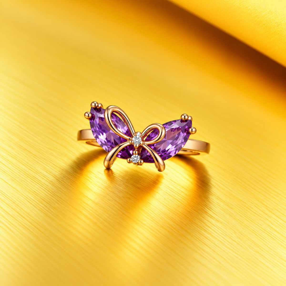 18k gold Plated Liora Bow Ring