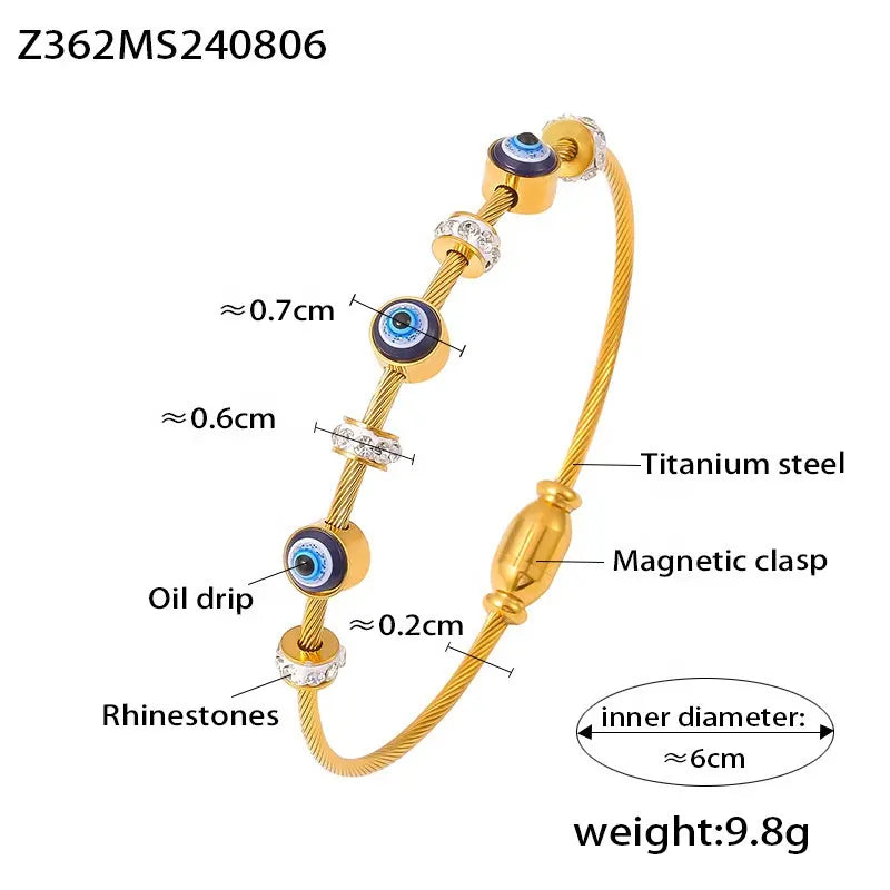 Evil Eye Anti Tarnish Bracelet