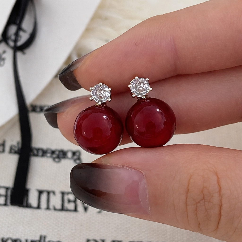 Crimson Love Drop Earrings