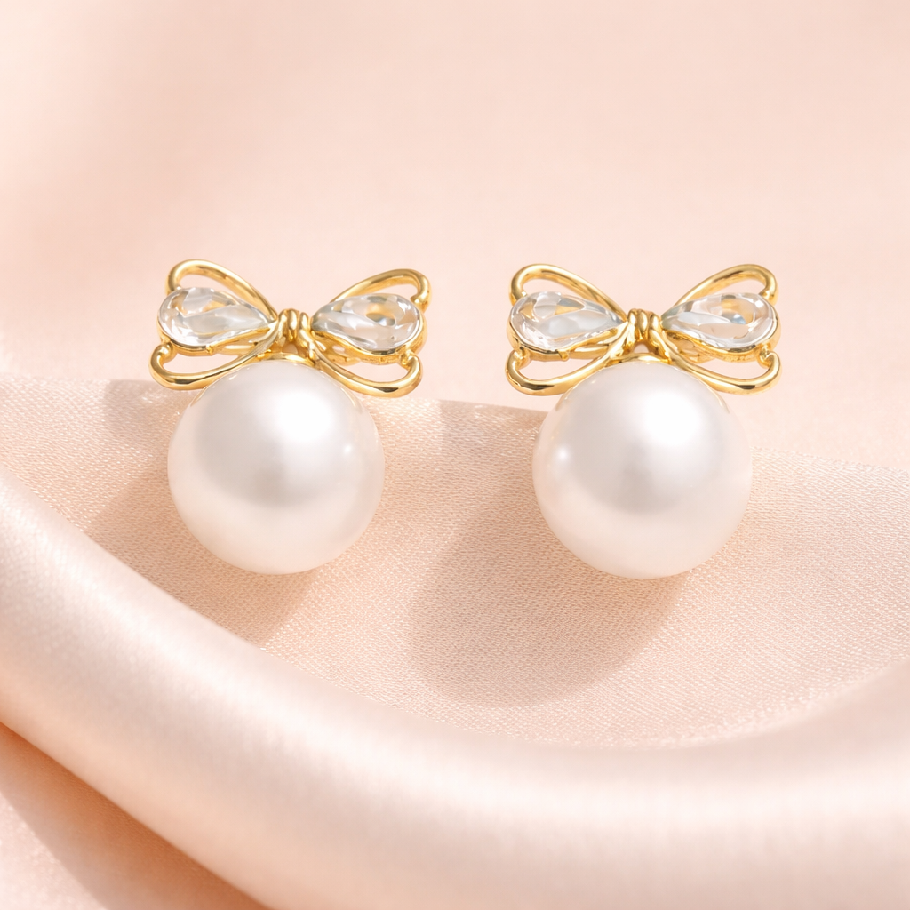 Ivory Ribbon Luxe Earrings