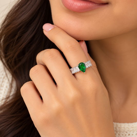 Emerald Luxe Cuff Ring