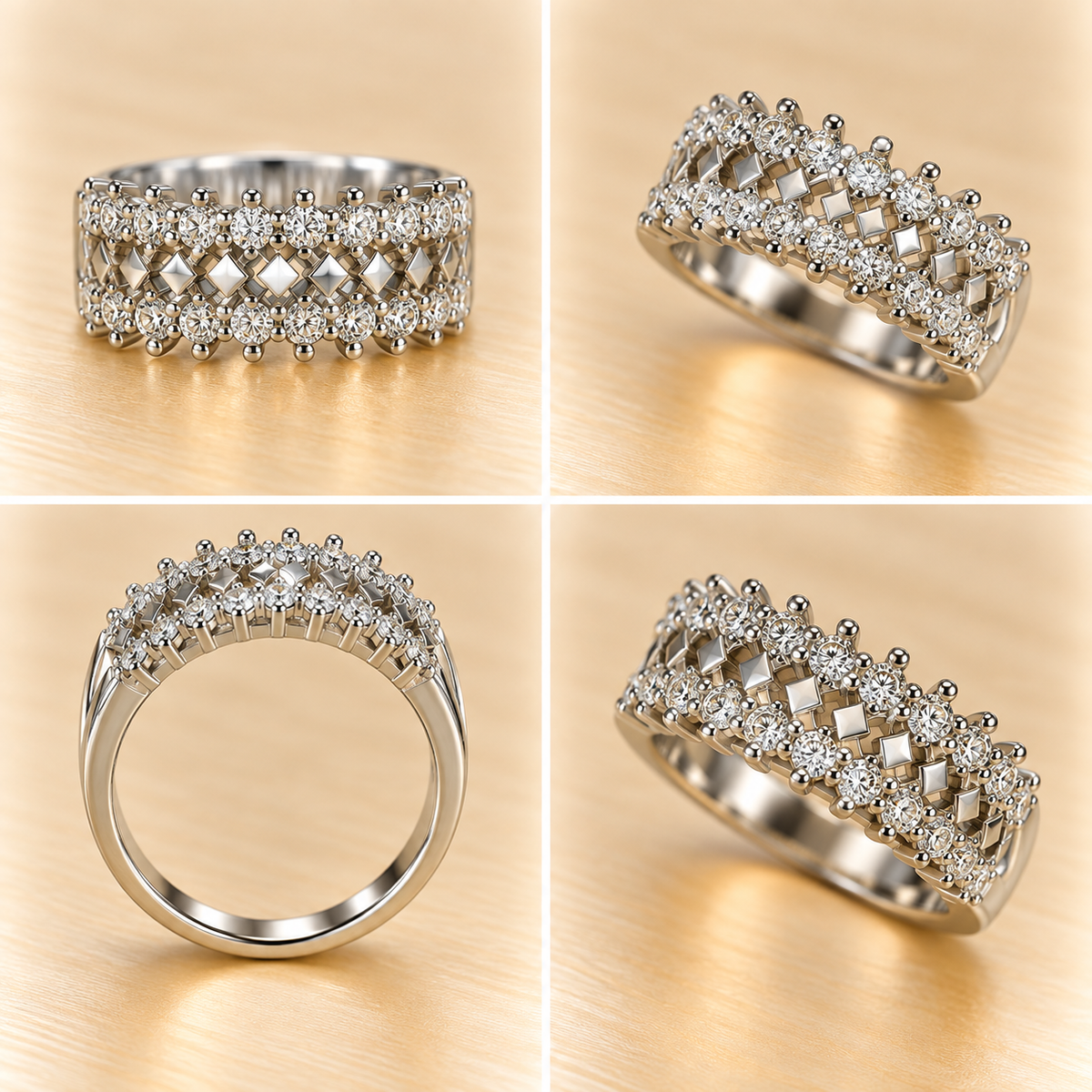 Crystal Lattice Statement Ring