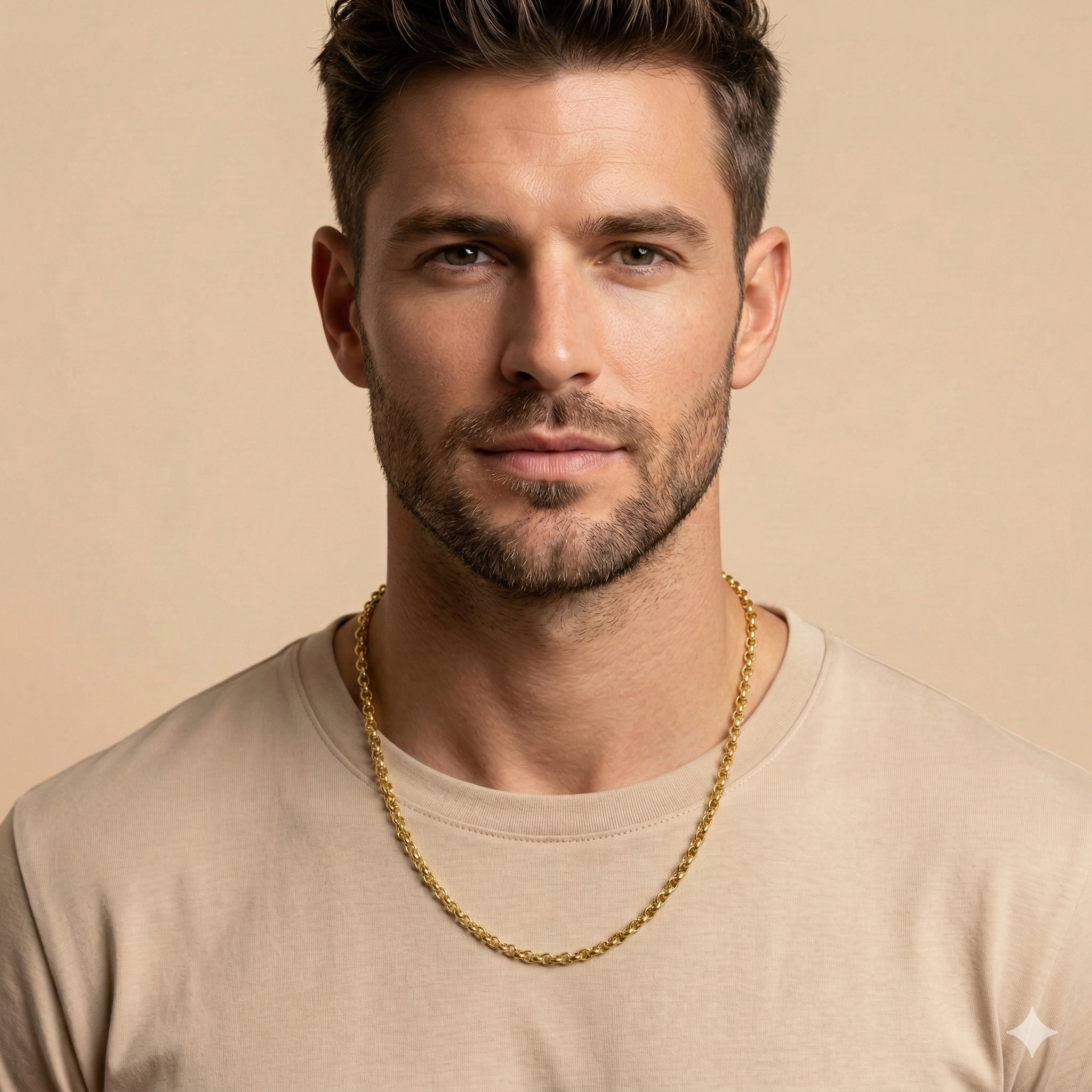 Men-18K Gold Plated Veloro Chain 