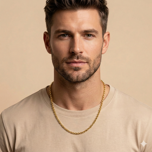 Men-18K Gold Plated Veloro Chain