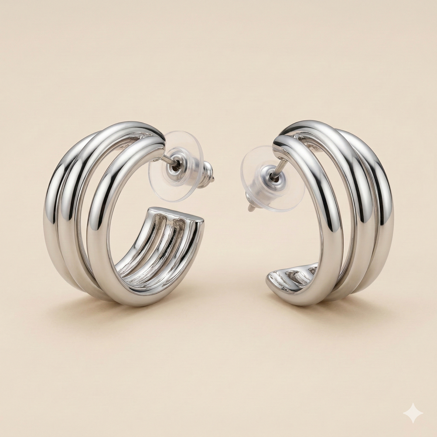 Luna Triple Hoop Earrings
