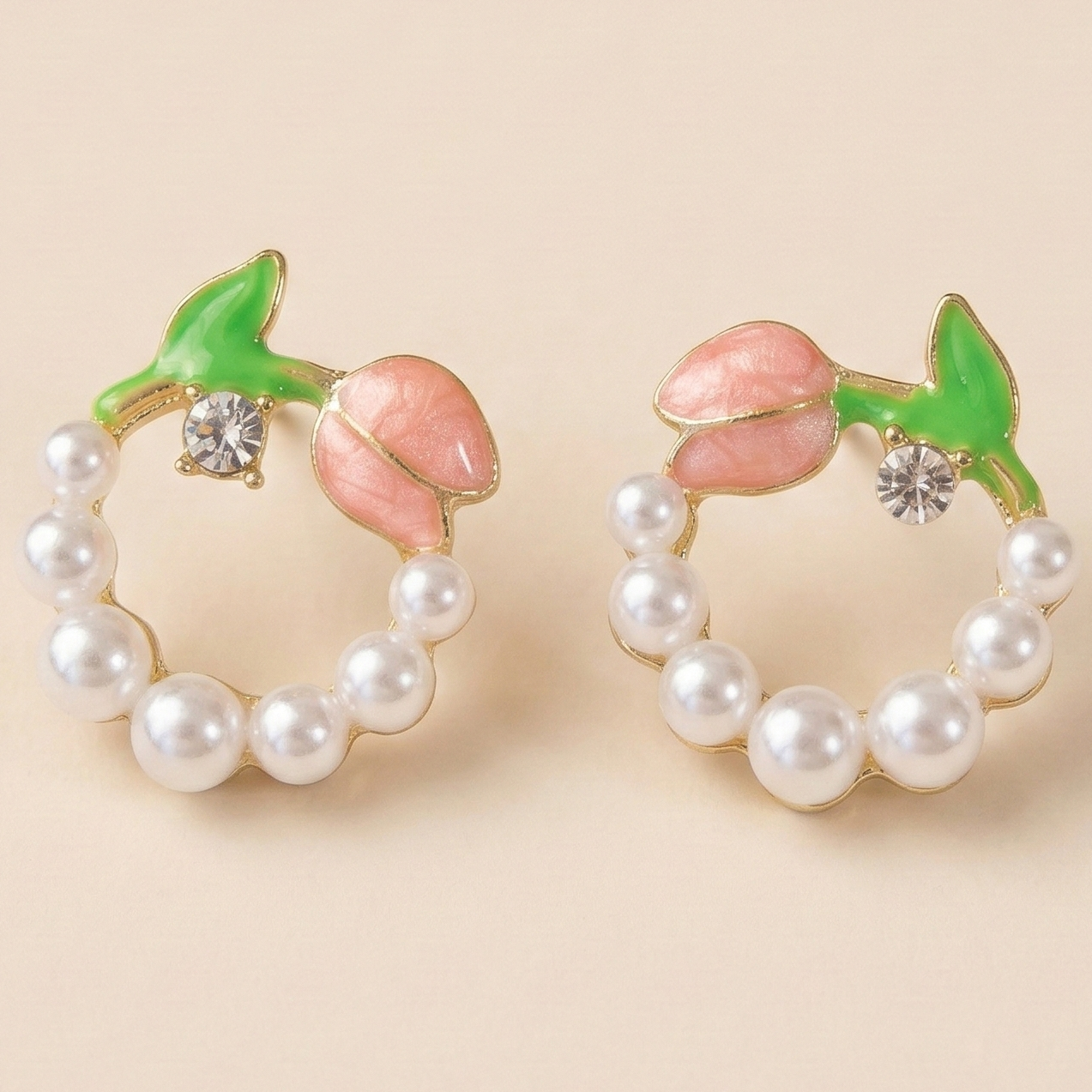Rose Garden Pearl Earrings