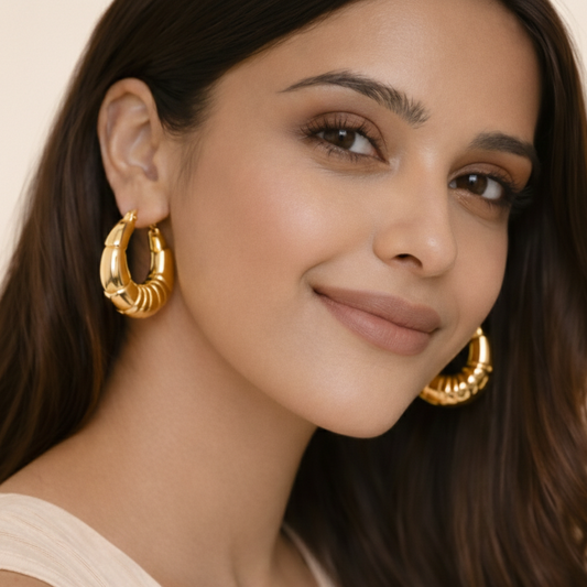18k gold plated Regalia Hoops earring