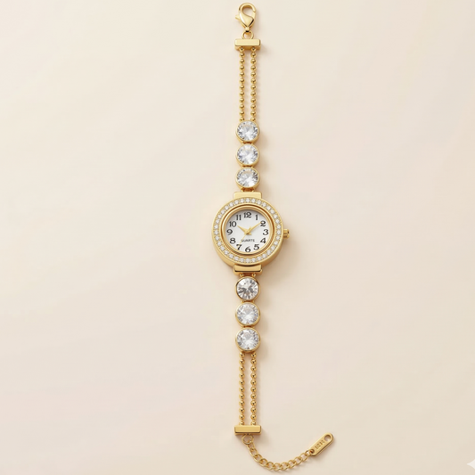 Anti Tarnish Crystal Aura Gold Watch