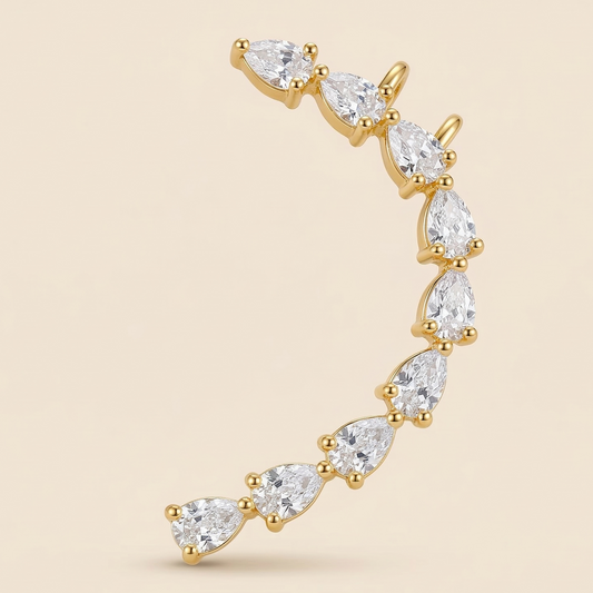 Seraphina Crystal Curve Ear Cuff