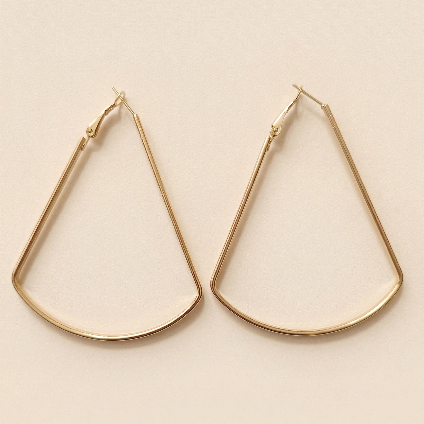 18k Gold Plated Oval Hoop Earrings