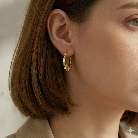 18K Gold Plated Bold Hoops Anti Tarnish Earring