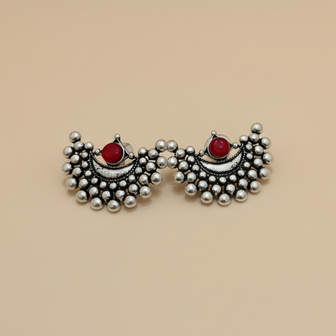 Set of 12  Oxidized Earrings with Black Jewellery Box