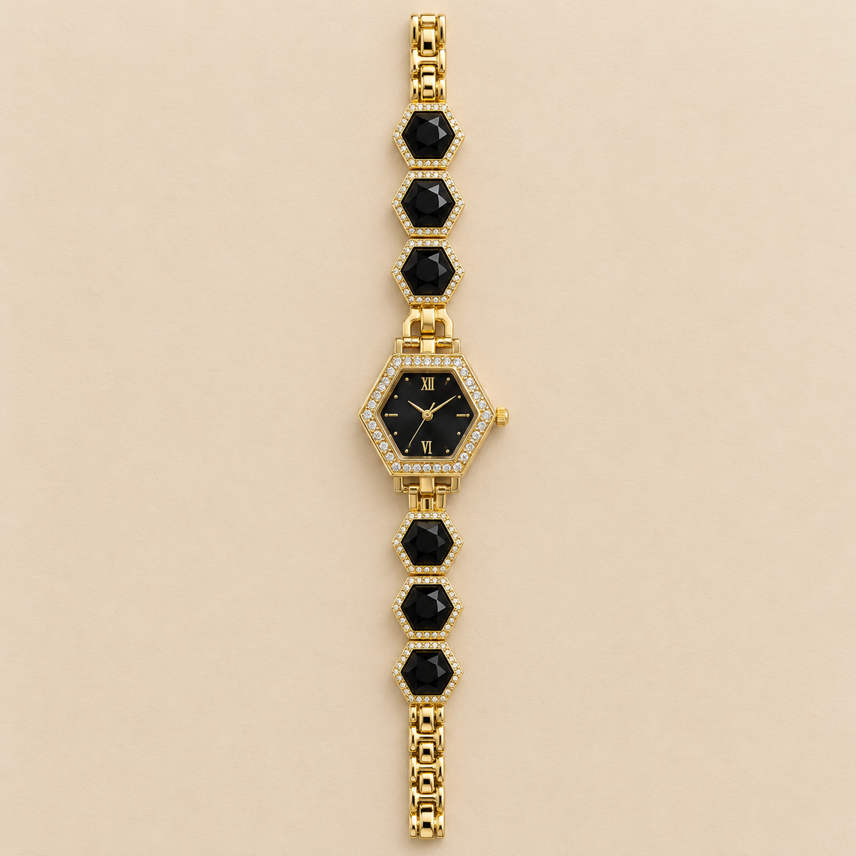 Golden Hexa Luxe Watch