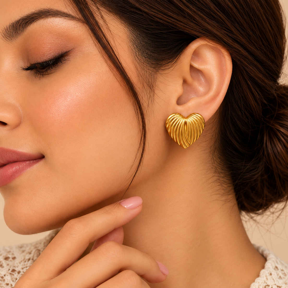 Fashion Heart-shaped Waterproof Earrings
