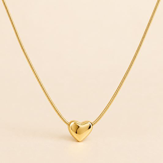 18K Gold-Plated Minimal Heart Necklace