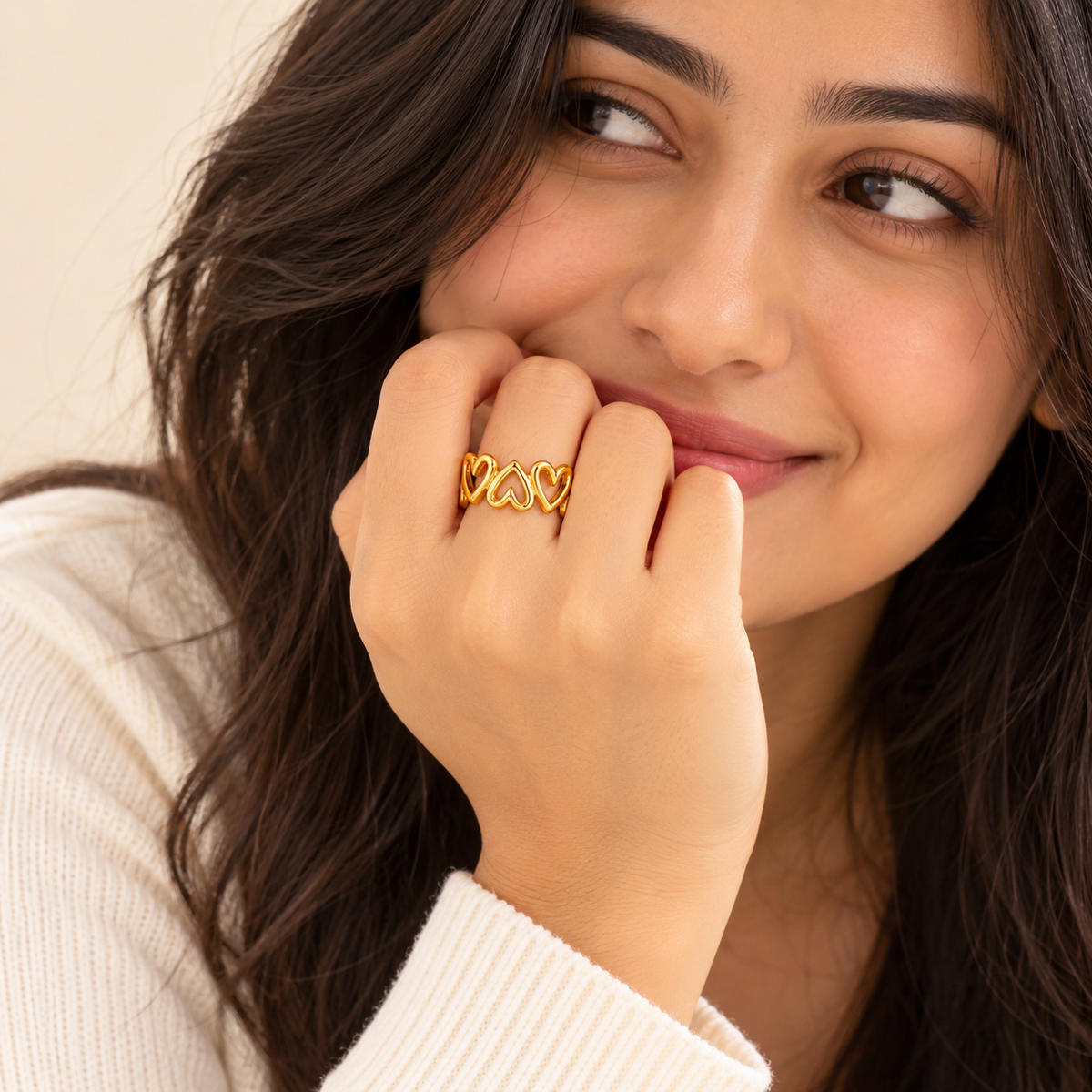 18k Gold Plated Endless Love Anti Tarnish Ring