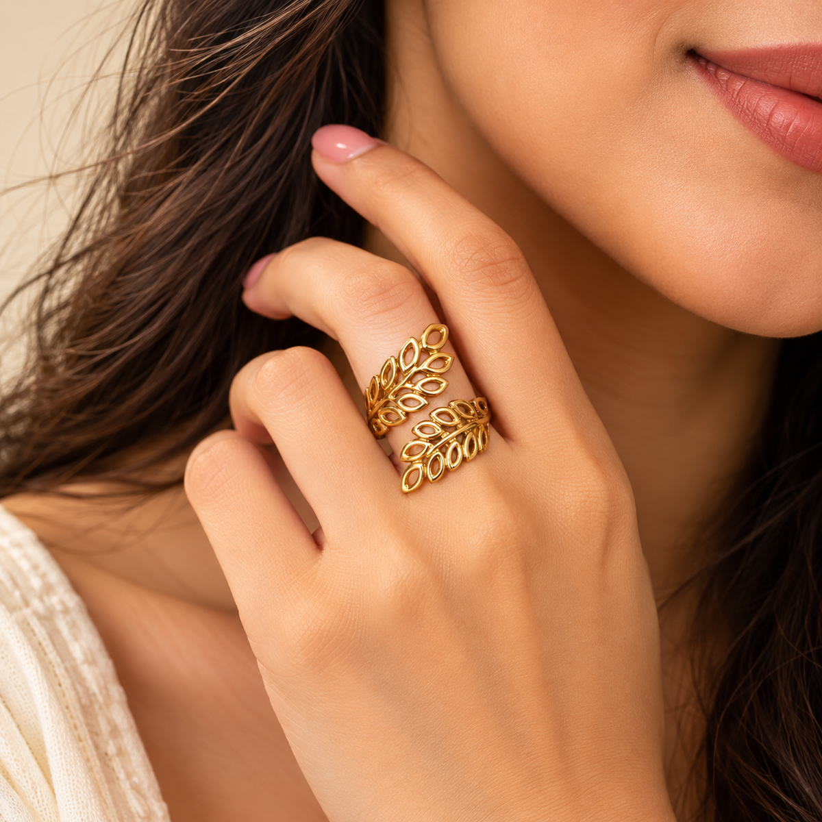 18k Gold Plated Delicate Drift Ring