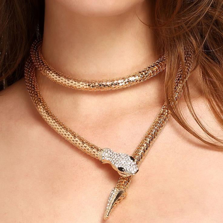 Dual Layer Snake Golden Necklace