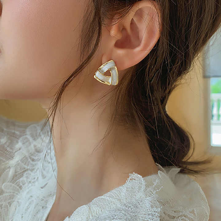 The Catcher White Stud Earring