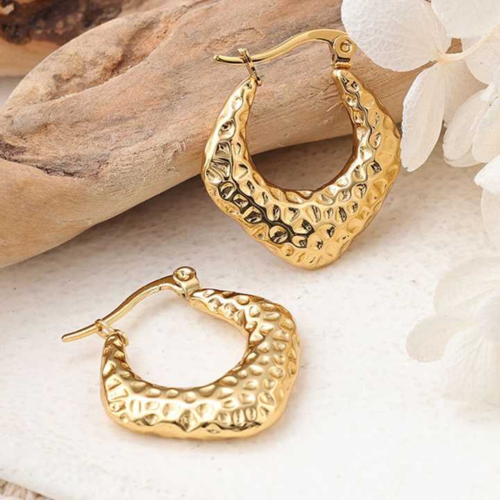 18K Gold Plated Cute Hoops Anti Tarnish Earring