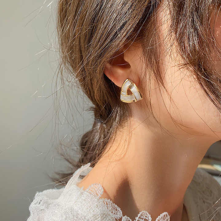 The Catcher White Stud Earring