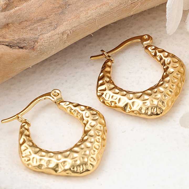 18K Gold Plated Cute Hoops Anti Tarnish Earring